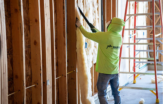 the master insulates the wall